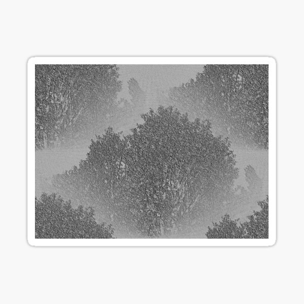 Volksbolts/KABFA Designs, Black, White and Grey Countryside Tree  Sticker