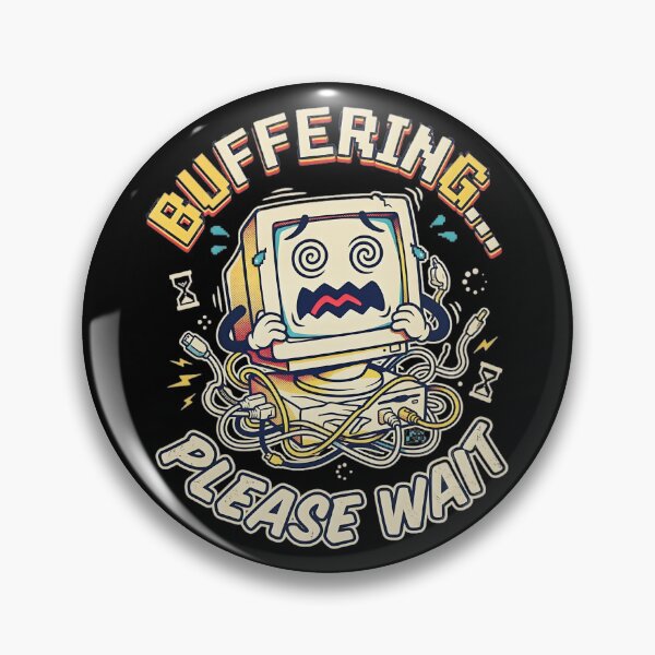 Item preview, Buffering Please Wait Funny Retro Computer Shirt designed and sold by CerealBoxInk.