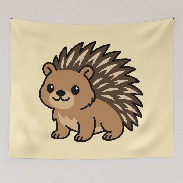 Item preview, Cute Cartoon Porcupine designed and sold by WildlifeDoodle.
