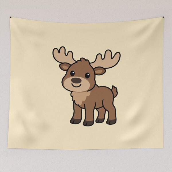 Item preview, Cute Cartoon Moose designed and sold by WildlifeDoodle.