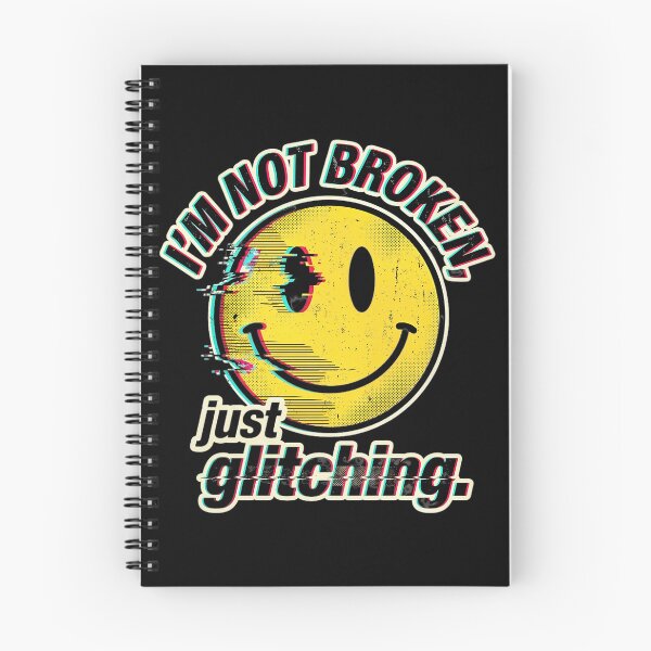 Item preview, I'm Not Broken Just Glitching Smiley Shirt designed and sold by CerealBoxInk.