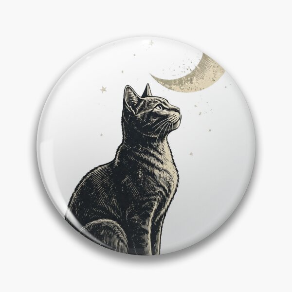 Item preview, Moonlit Cat Vintage Stargazer designed and sold by Dlvznbm.
