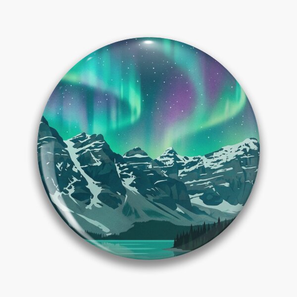 Item preview, Alberta Rockies Northern Lights - Banff Travel Poster designed and sold by Sentient Cyborg Solutions.
