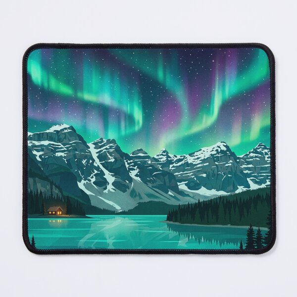 Item preview, Alberta Rockies Northern Lights - Banff Travel Poster designed and sold by Sentient Cyborg Solutions.