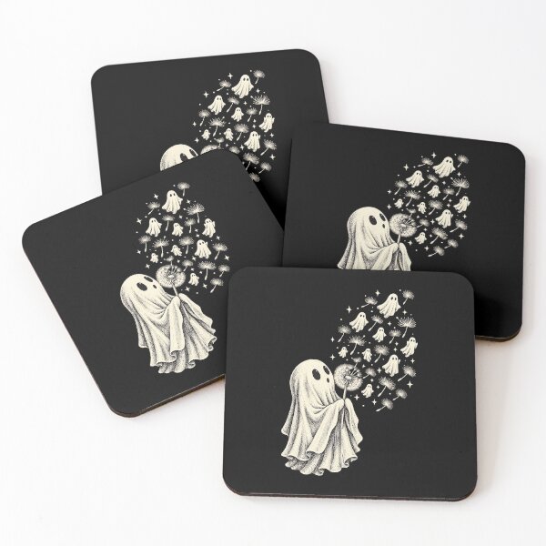 Item preview, Cute Ghost Blowing Dandelion Wish Aesthetic Halloween designed and sold by GitSticker.