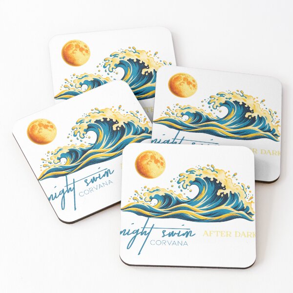 Item preview, Night Swim After Dark Retro Wave and Full Moon designed and sold by Corvana.