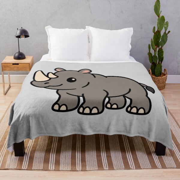 Item preview, Cute Cartoon Rhinoceros designed and sold by WildlifeDoodle.