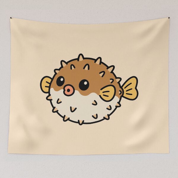 Item preview, Cute Cartoon Pufferfish designed and sold by WildlifeDoodle.