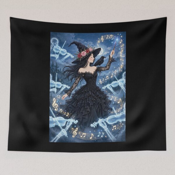 Item preview, The Witch Conducting an Orchestra of Ghostly Souls. designed and sold by DibujandoPorfa.