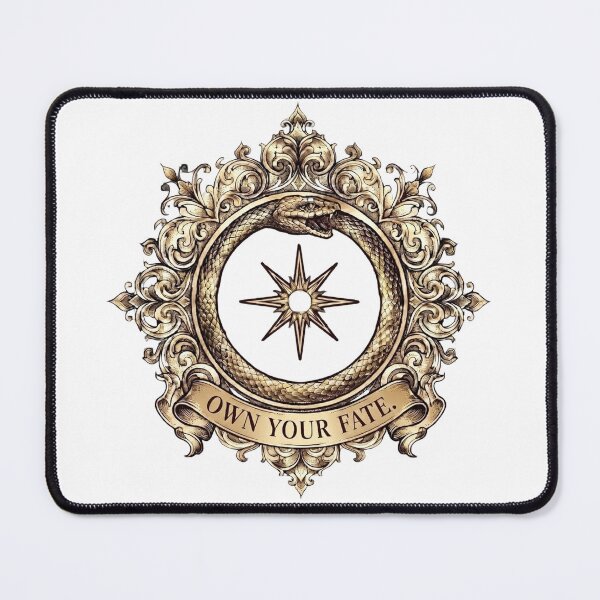Item preview, Own Your Fate Star Compass Gold Motivational Emblem designed and sold by NikmaArt.