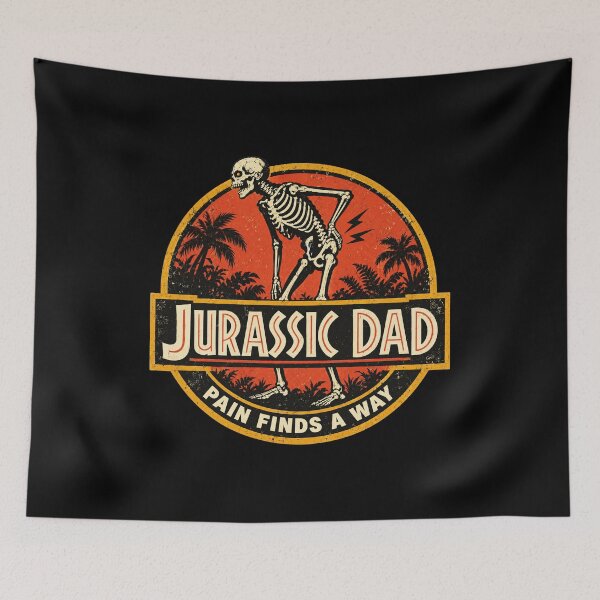 Item preview, Jurassic Dad Pain Finds a Way Shirt designed and sold by CerealBoxInk.