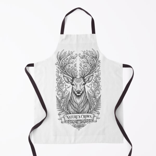 Item preview, Nature's Crown Deer Antlers Dotwork Tattoo Art designed and sold by NikmaArt.