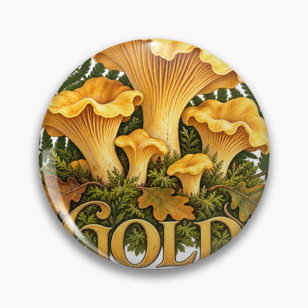 Item preview, Gold found – chanterelles for mushroom hunters designed and sold by Selbstversorgung und Wildpflanzen Design.