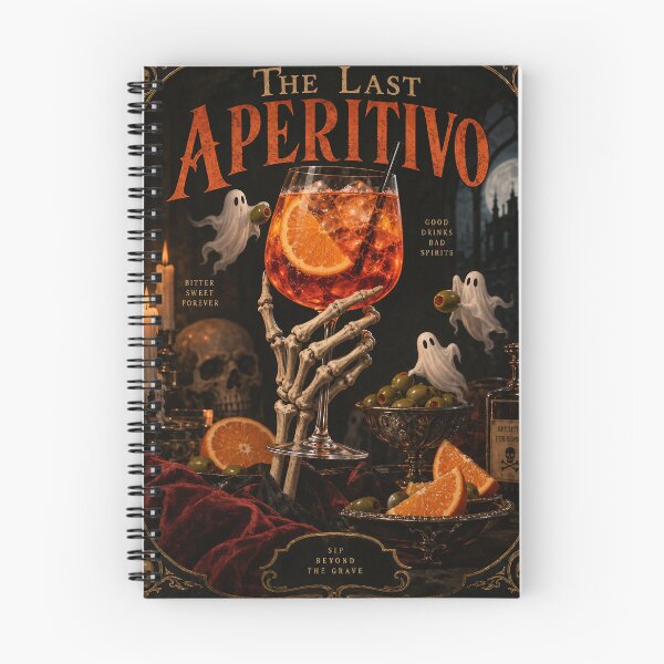 Item preview, The Last Aperitivo – Spooky Gothic Spritz, Dark Halloween Cocktail Art designed and sold by Jandedan.