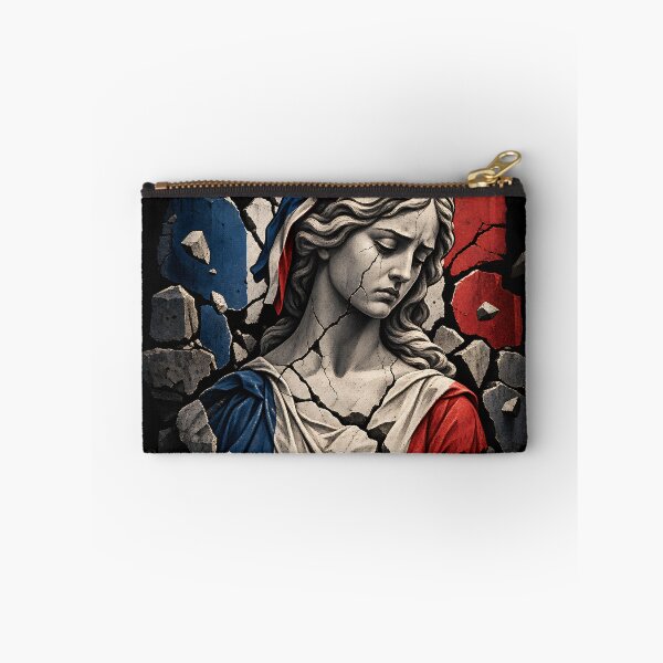 Item preview, Marianne in Ruins – Crumbling French Republic Art designed and sold by LEOdesignerArt.