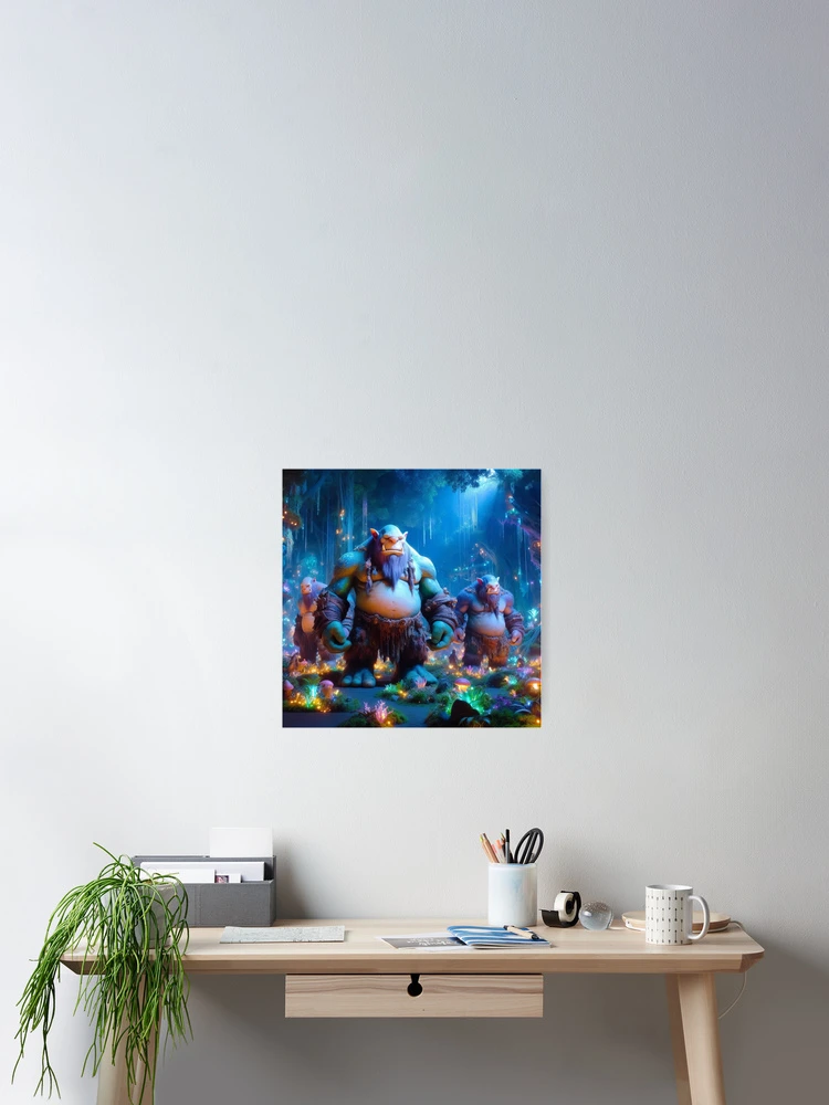 Thumbnail 2 of 3, Poster, Light Fantasy Ogres designed and sold by IntellectWork.