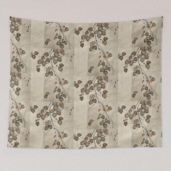 Item preview, Wabi sabi and japandi inspired autumn leaves designed and sold by filigreedigital.