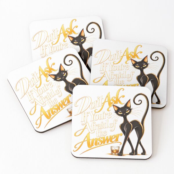 Item preview, Elegant black cat with gold lettering designed and sold by NatAUA.