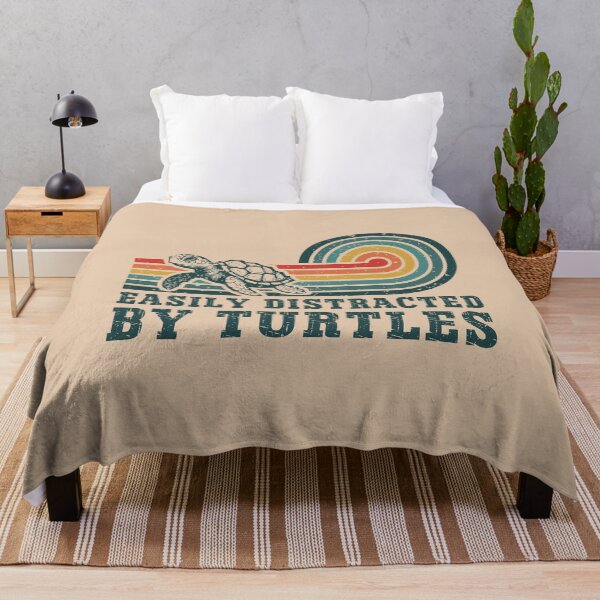 Item preview, Easily Distracted by Turtles – Vintage Retro Turtle Design designed and sold by Dmetalx Art Apparel.