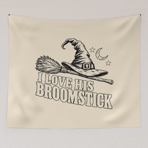 Item preview, Witch Hat Broom Vintage Engraving Funny Halloween Quote designed and sold by AmiGraph.