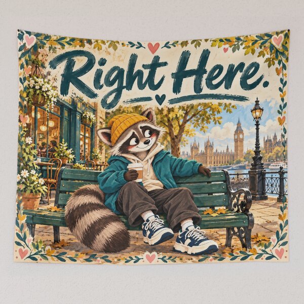 Item preview, Saved You a Seat Raccoon designed and sold by SandboxMashery.
