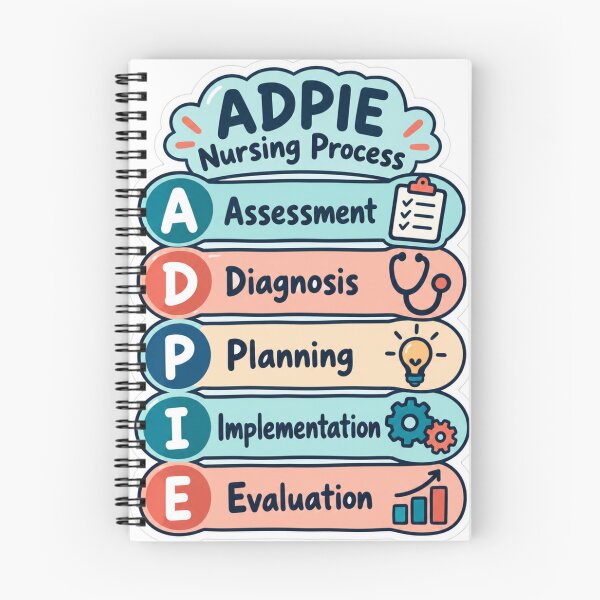 Item preview, ADPIE Nursing Process Study Sticker designed and sold by isokinetic.
