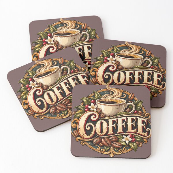 Item preview, Vintage Ornate Coffee Emblem designed and sold by BB Design Garage.