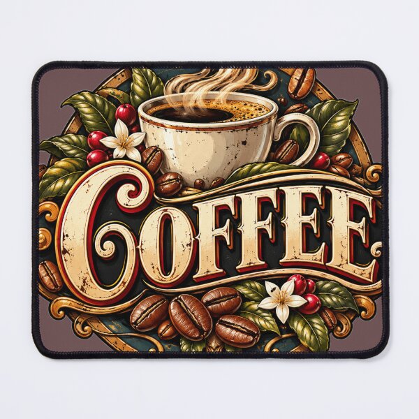 Item preview, Vintage Ornate Coffee Emblem designed and sold by BB Design Garage.