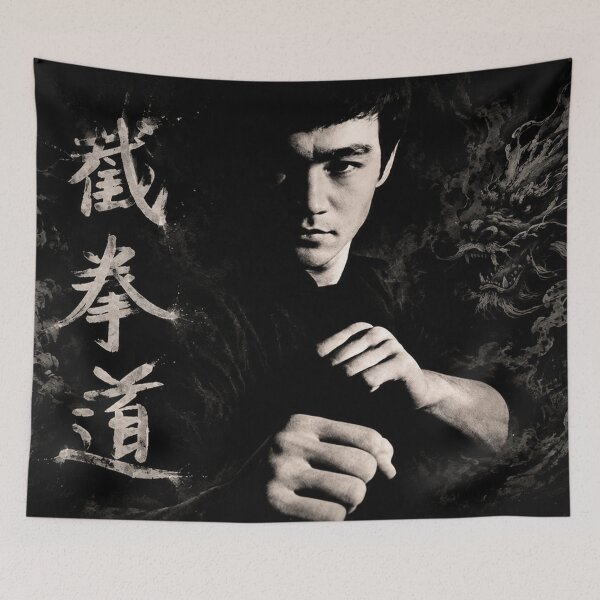 Aperçu de l'œuvre Jeet Kune Do | Illustrations d'arts martiaux du Dragon Noir créée et vendue par Fei Long Design Hub.