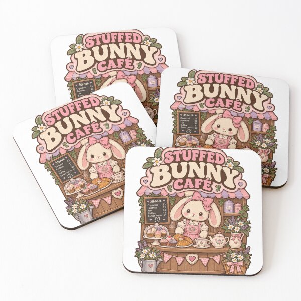 Item preview, Stuffed Bunny Cafe - Cute Kawaii Rabbit Bakery Art designed and sold by EssentialsWear.
