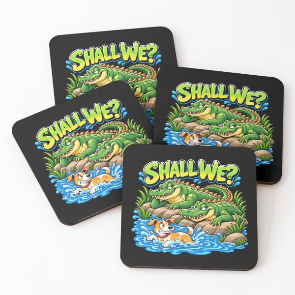Item preview, Shall We? Funny Dog and Alligator Trouble Design designed and sold by signshirtz.