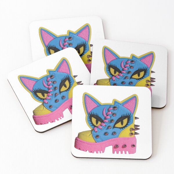 Item preview, Cyber Goth Cat  – Edgy Punk Sticker designed and sold by Audra-studio.