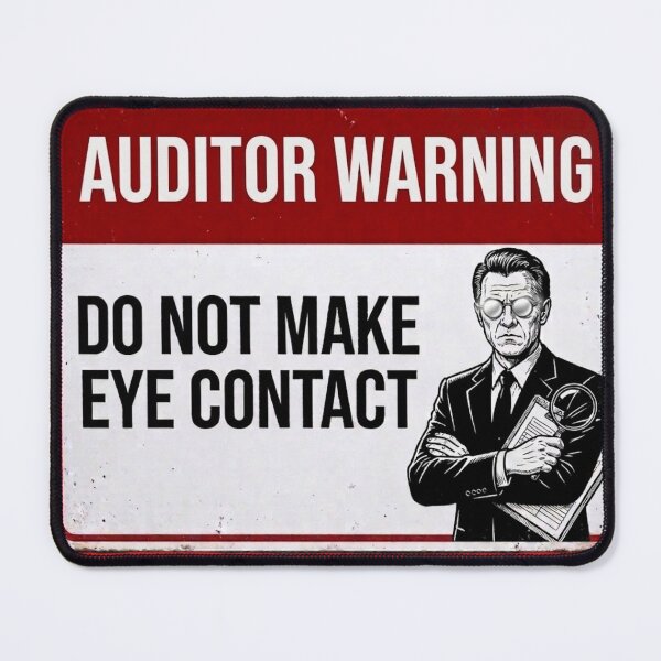 Item preview, Auditor Warning: Do Not Make Eye Contact - Original Tee Artwork designed and sold by BSDesignOnline.