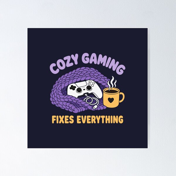 Item preview, Cozy Gaming Fixes Everything Gamer Winter Vibe designed and sold by fadilow.