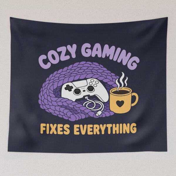 Item preview, Cozy Gaming Fixes Everything Gamer Winter Vibe designed and sold by fadilow.