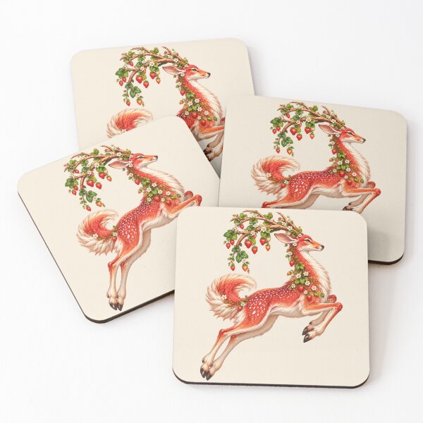 Item preview, Strawberry Deer | Berry Bestiary: Entry 002 | Enchanted Fantasy Woodland Deer designed and sold by Joammiyon.