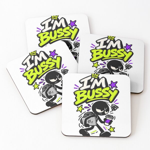 Item preview, I'm Bussy Funny Stickman Sticker – Neon Graffiti Streetwear Vinyl Decal designed and sold by For Glory.