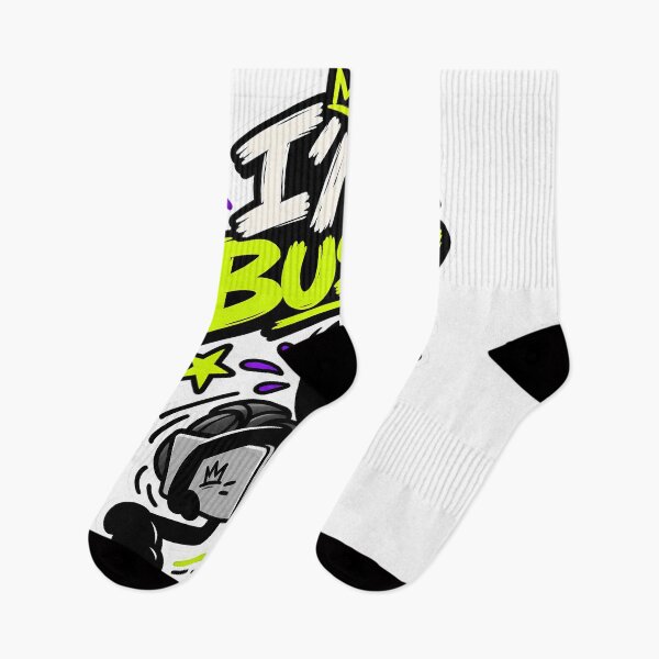 Item preview, I'm Bussy Funny Stickman Sticker – Neon Graffiti Streetwear Vinyl Decal designed and sold by For Glory.