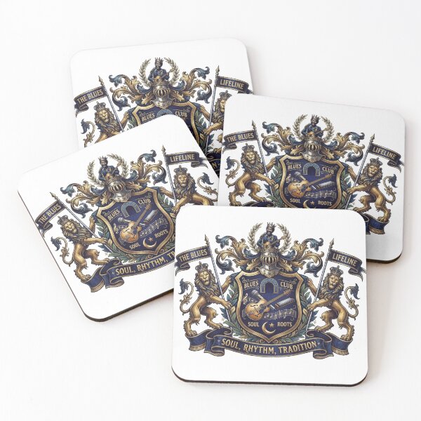 Item preview, The Blues Lifeline Vintage Blues Club Crest Guitar designed and sold by NikmaArt.