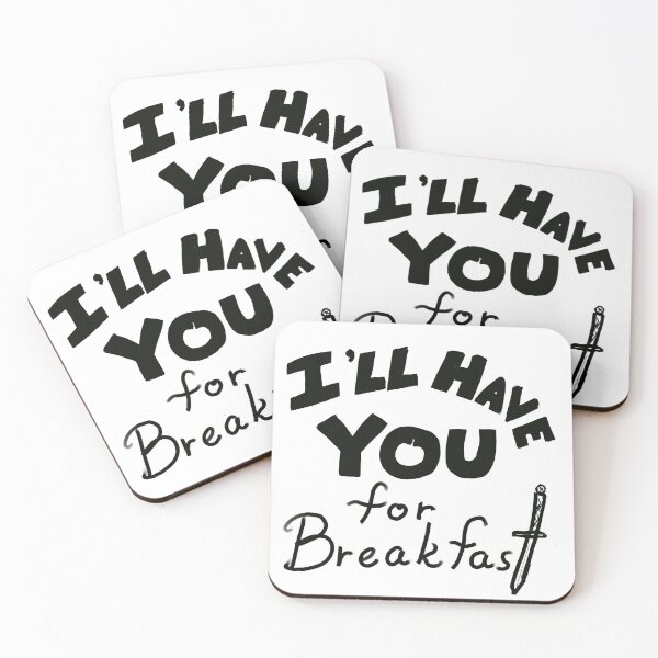 Item preview, I'll Have You for Breakfast (Black and White) Merlin BBC designed and sold by Designs by Sara Felton.
