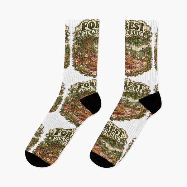 Item preview, Forest Picnic Club - Vintage Cottagecore Nature Illustration designed and sold by EssentialsWear.