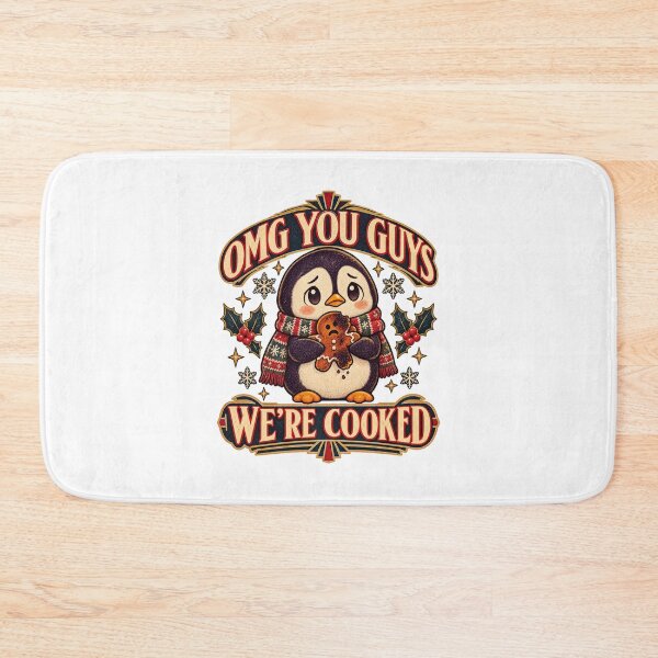 Item preview, OMG You Guys We're Cooked Funny Christmas Penguin. designed and sold by LuveraxArt.