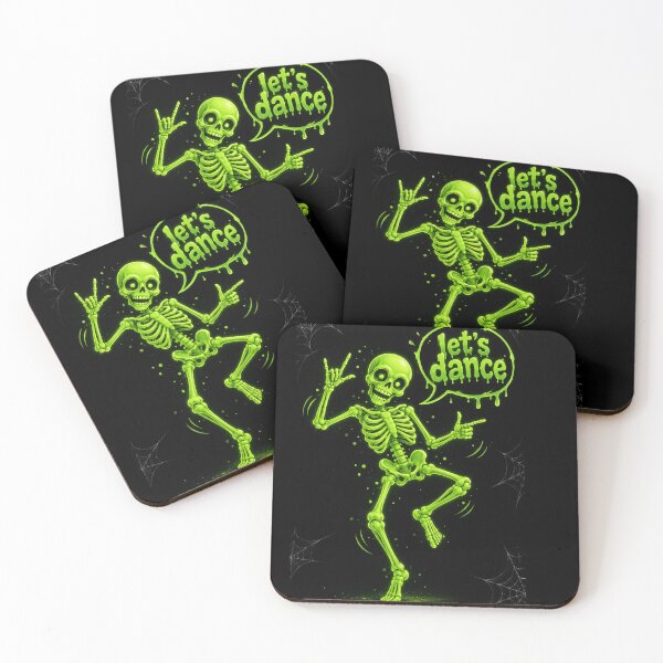Item preview, Let's Dance – Neon Halloween Skeleton designed and sold by Axokris.