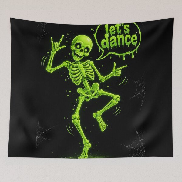 Item preview, Let's Dance – Neon Halloween Skeleton designed and sold by Axokris.
