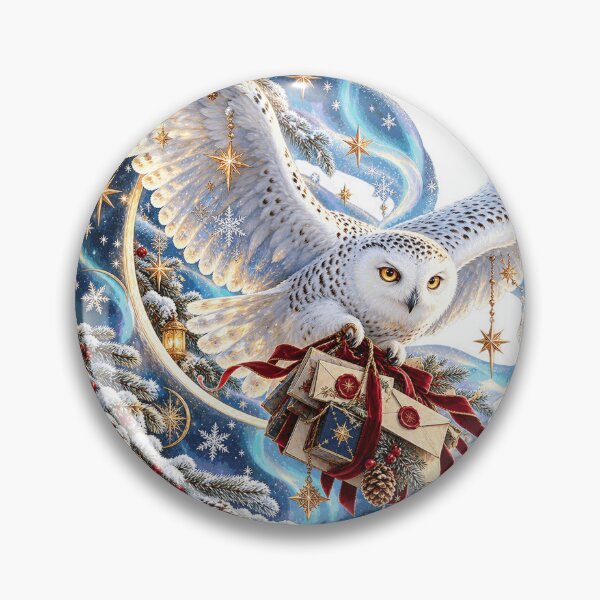 Item preview, Winter Owl Messenger Sticker designed and sold by Drip stamp.