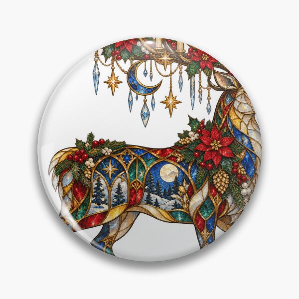 Item preview, Glowing Holiday Deer Showcase Sticker designed and sold by Drip stamp.