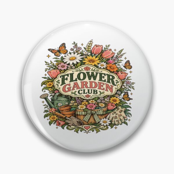 Item preview, Flower Garden Club Vintage Floral Gardening Design designed and sold by EssentialsWear.