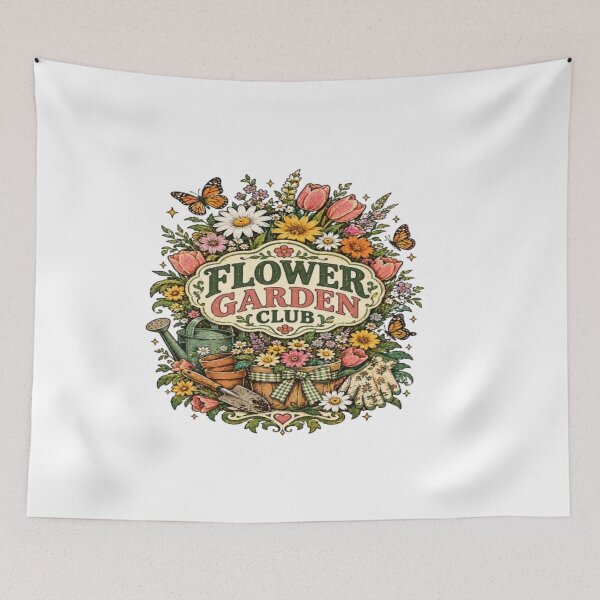 Item preview, Flower Garden Club Vintage Floral Gardening Design designed and sold by EssentialsWear.