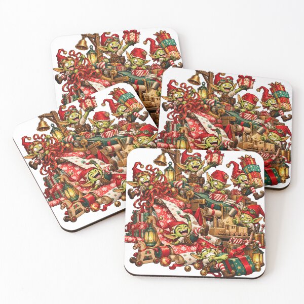 Item preview, Elf Workshop Holiday Chaos Sticker designed and sold by Drip stamp.