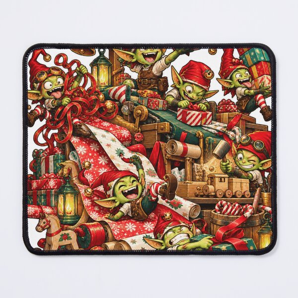 Item preview, Elf Workshop Holiday Chaos Sticker designed and sold by Drip stamp.
